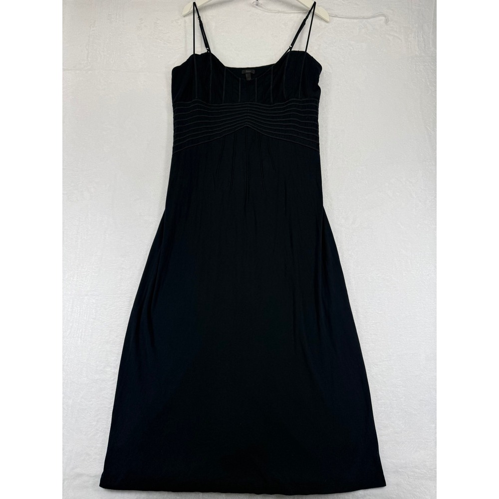 Soma Black Ribbed Spaghetti Strap Maxi Slip Dress coquette fairy goth witchy XL